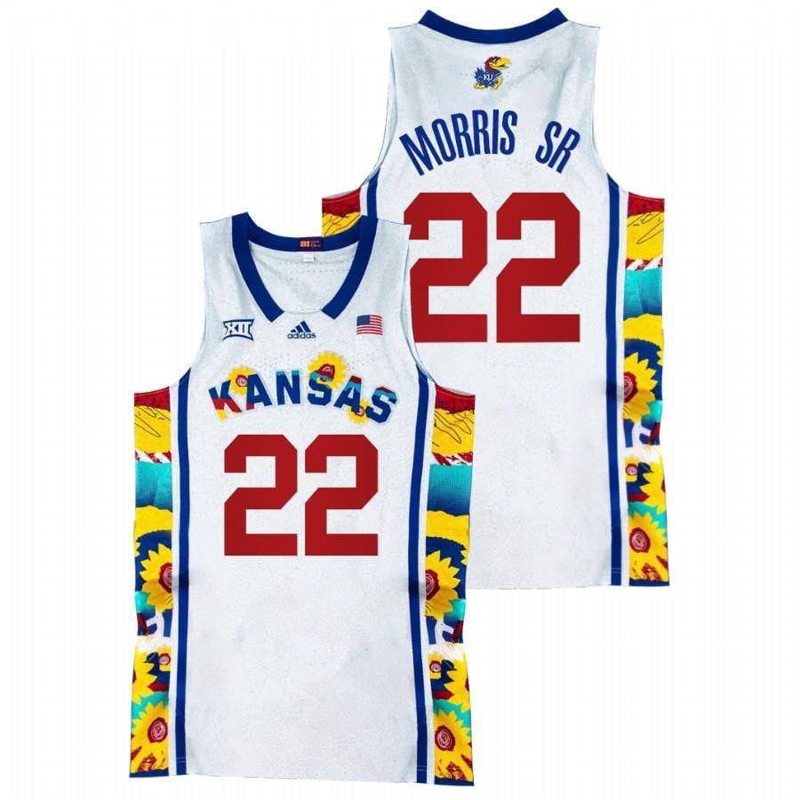 Kansas Jayhawks Marcus Morris Sr.2 White Sunflower Showdown NCAA Jersey Men's
