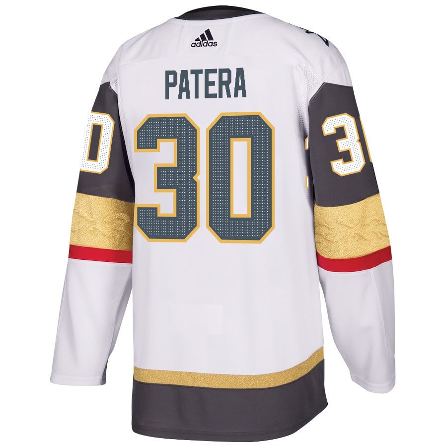 Jiri Patera 30 Vegas Golden Knights Stanley Cup 2023 Final Patch Away Breakaway White NHL Jersey Men's