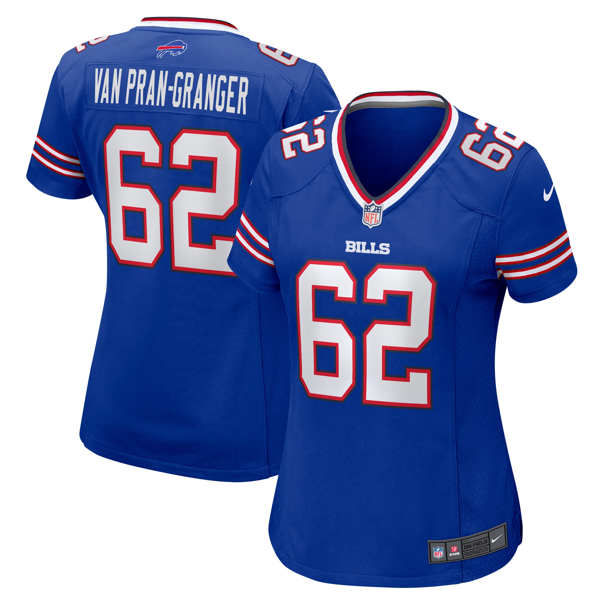 Buffalo Bills Sedrick Van Pran-Granger Royal Game NFL Jersey Women's