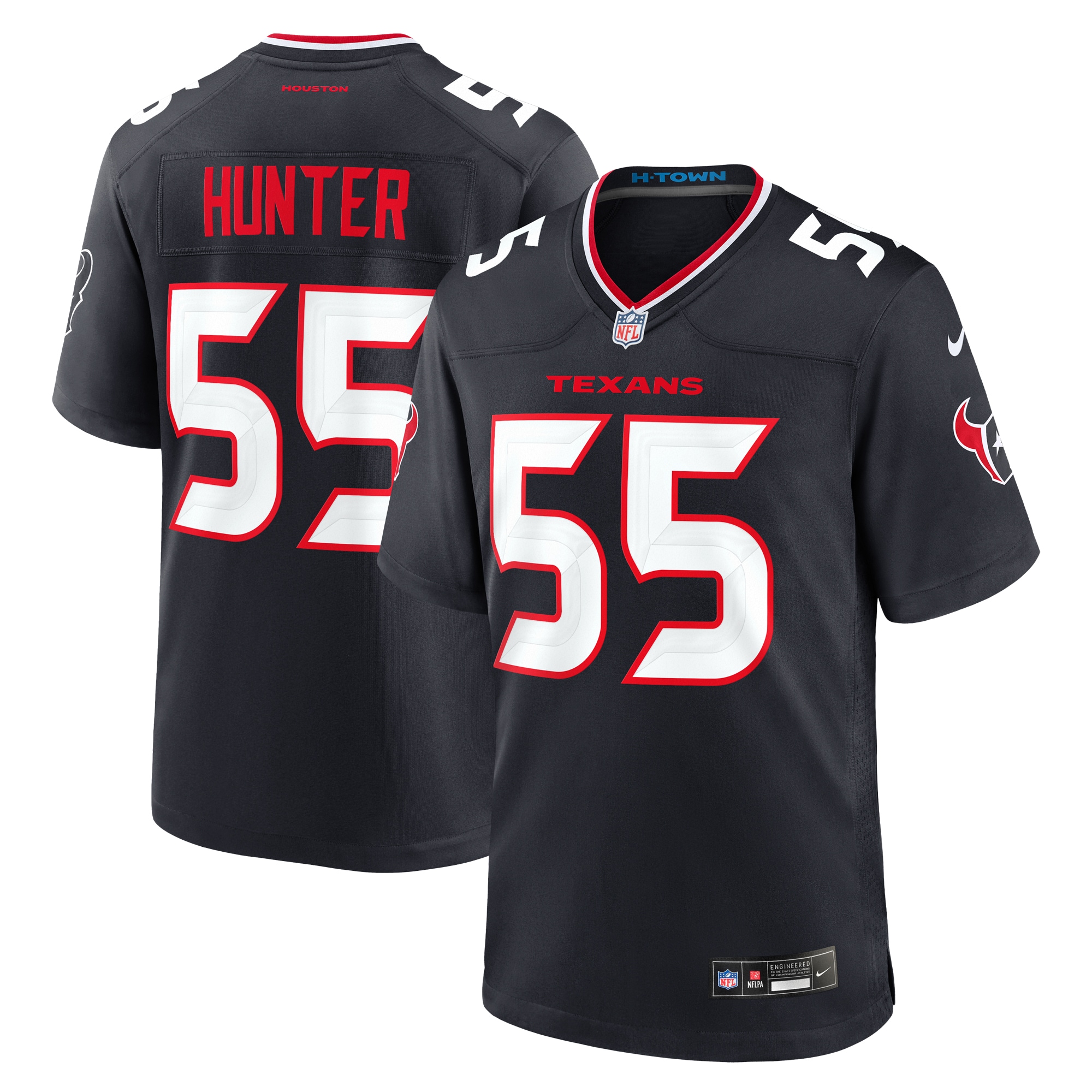 Houston Texans Danielle Hunter Navy Team Game NFL Jersey Men's