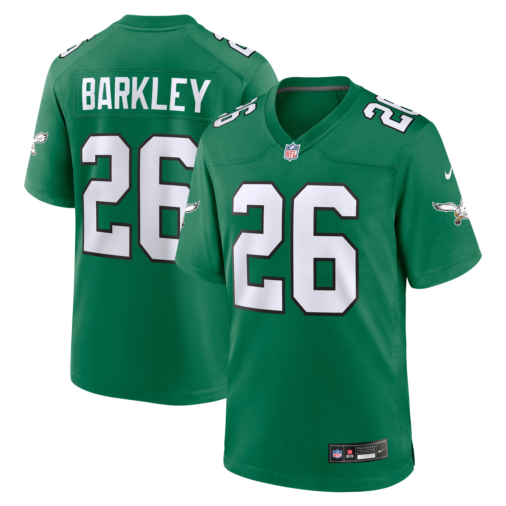 Philadelphia Eagles Saquon Barkley Kelly Green Alternate Game NFL Jersey Men's