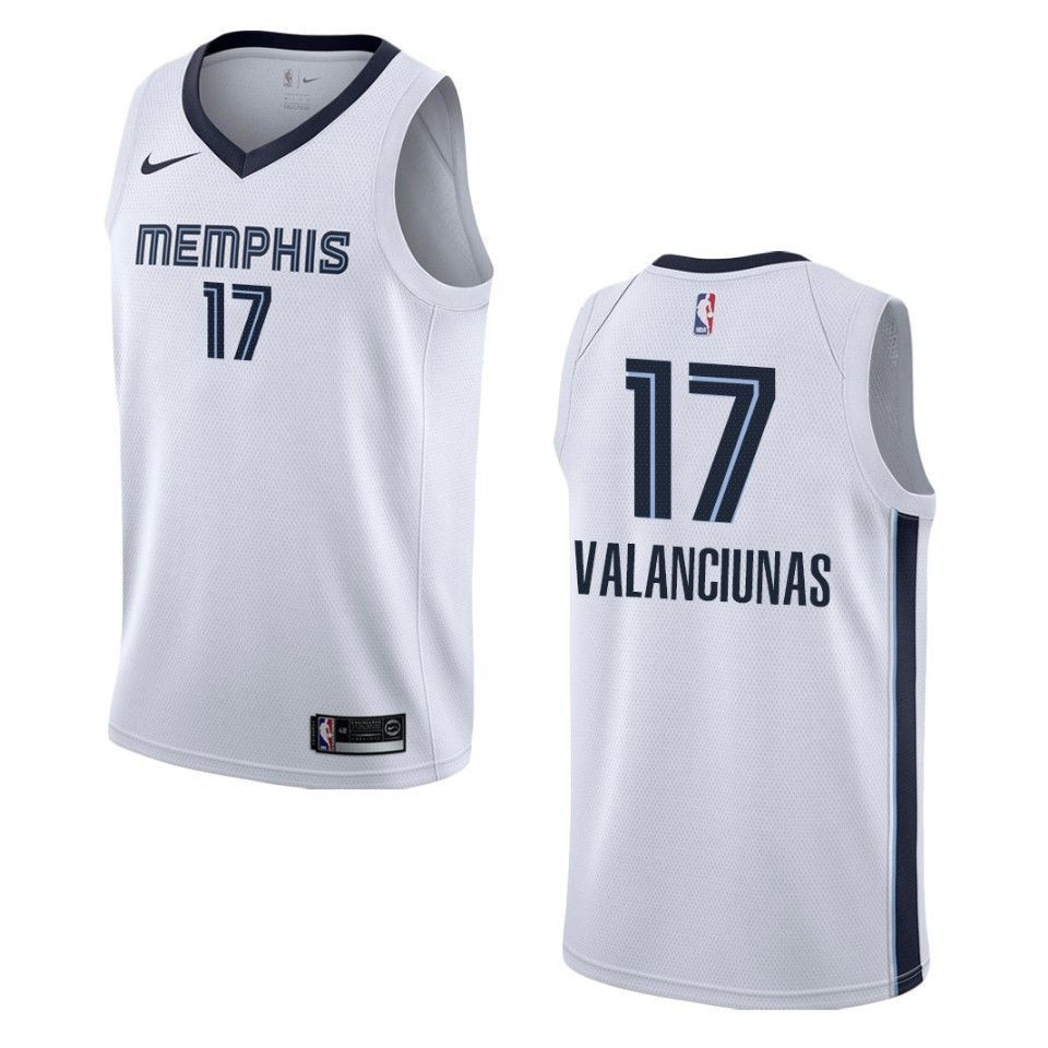 Memphis Grizzlies 17 Jonas Valanciunas Association Swingman White NBA Jersey Men's
