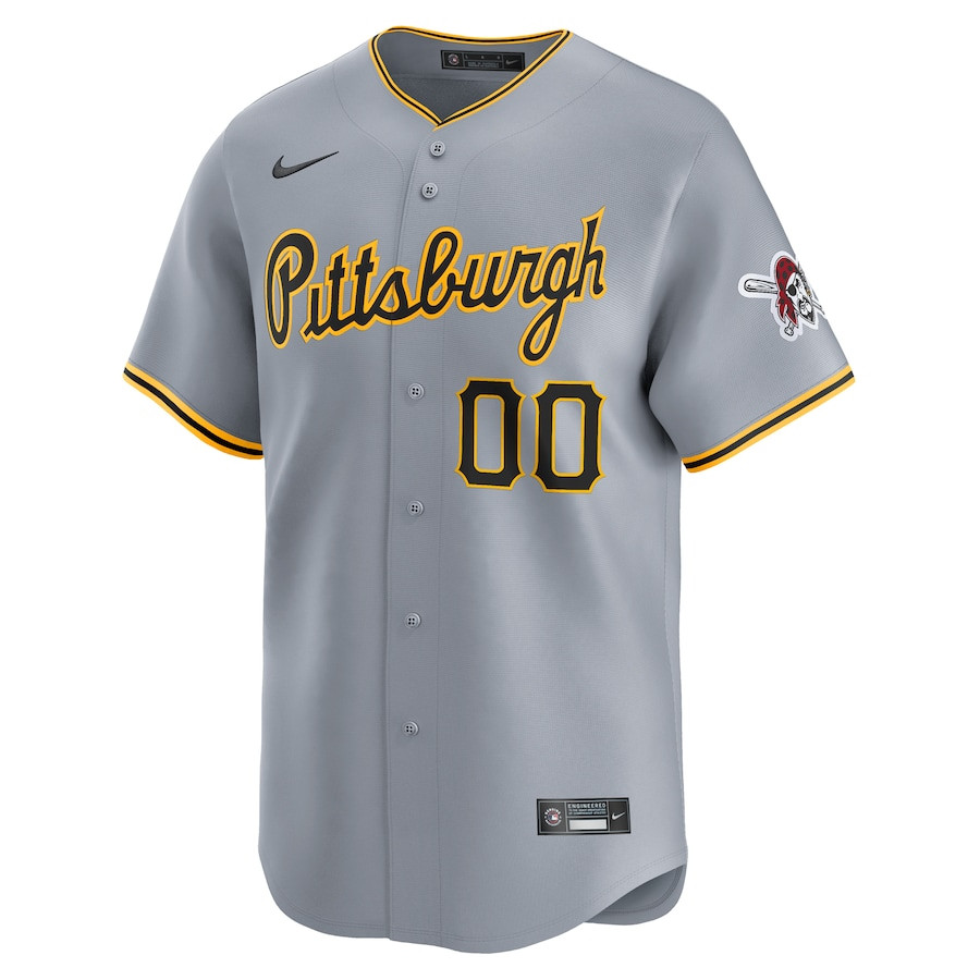Pittsburgh Pirates Away Limited Custom Gray MLB Jersey Men's