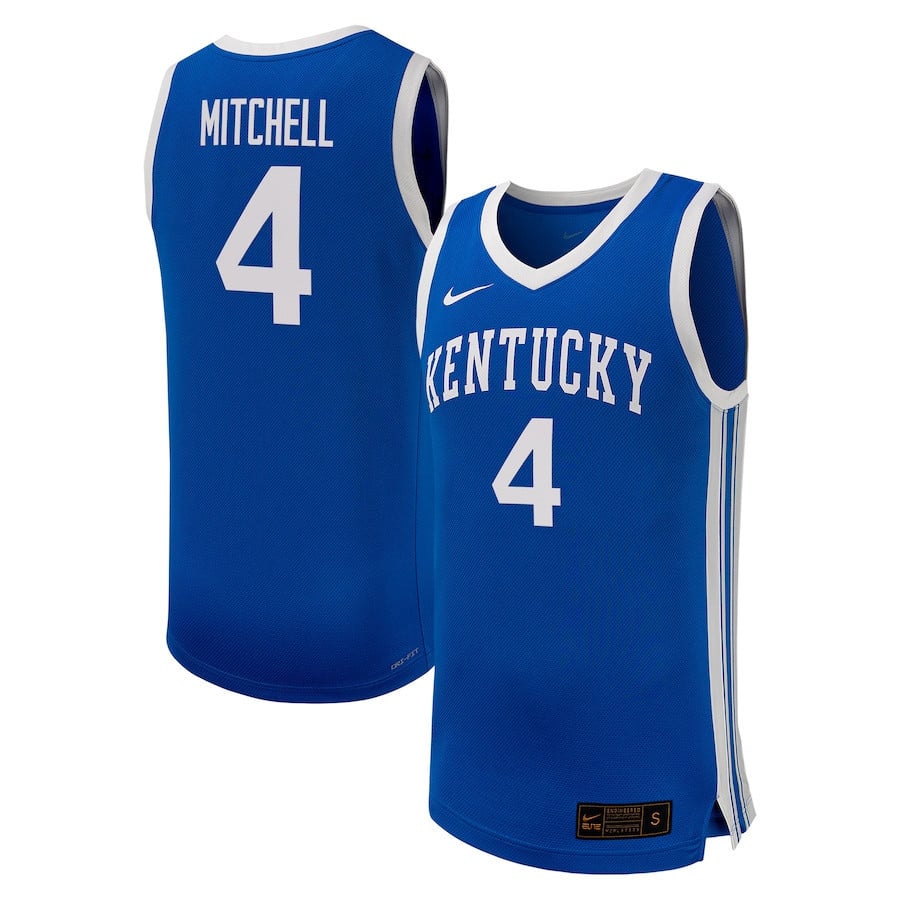 Tre Mitchell 4 Kentucky Wildcats Royal NCAA Jersey Men's