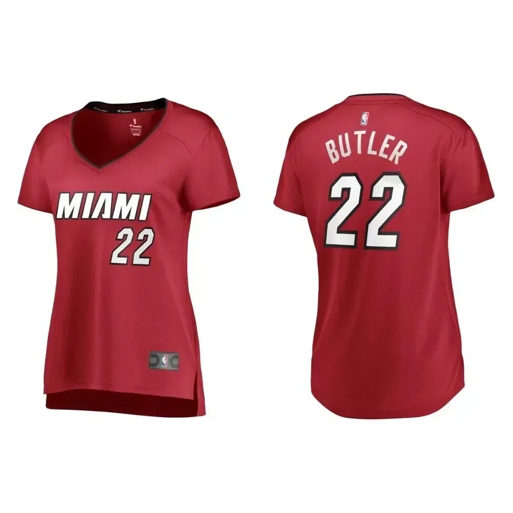Miami Heat Jimmy Butler Red Statet NBA Jersey Women's
