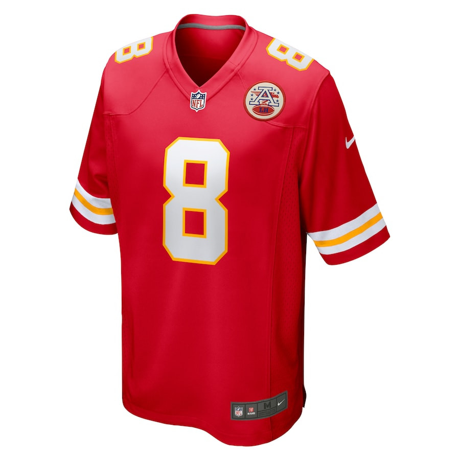 Justyn Ross 8 Kansas City Chiefs Home Game Red NFL Jersey Men's