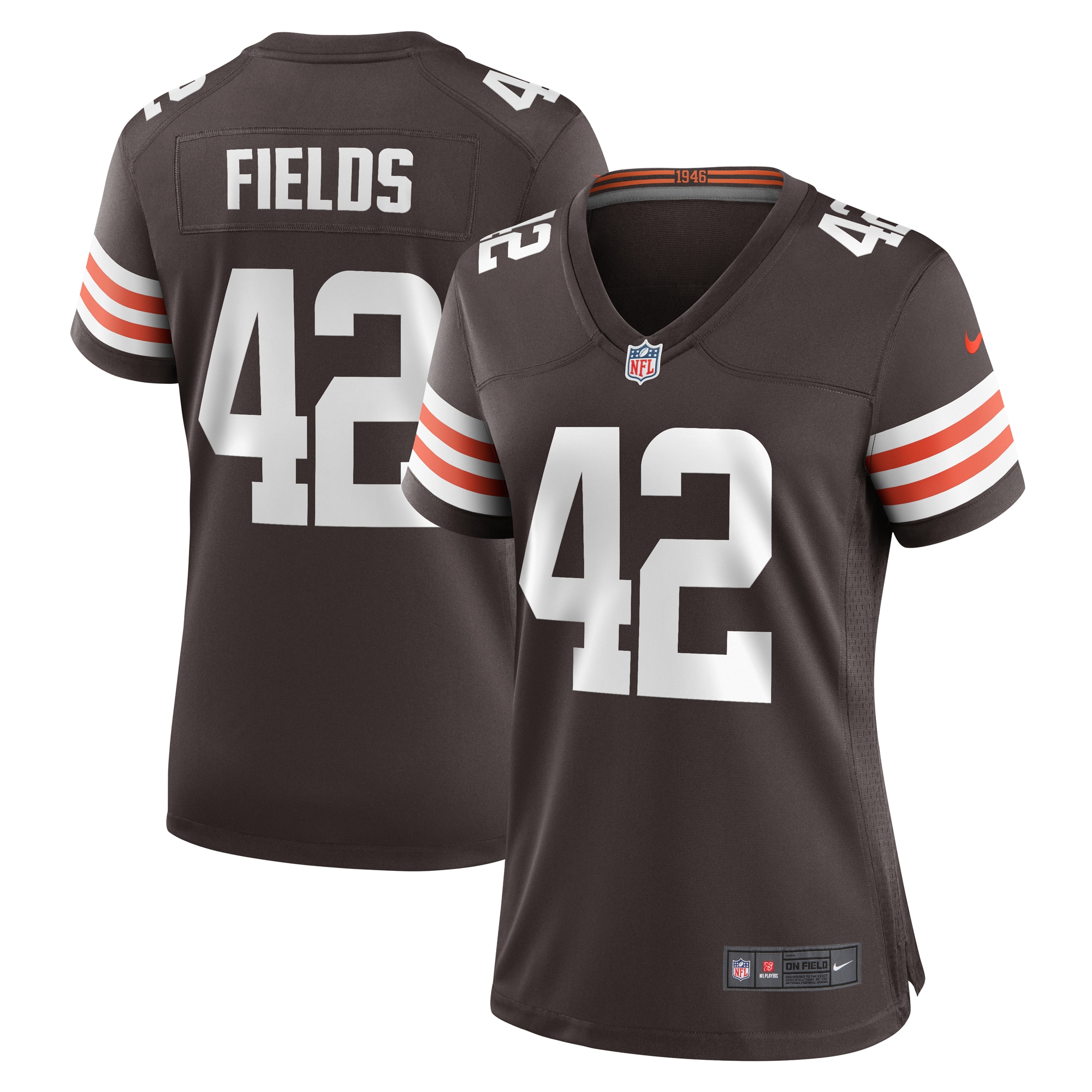 Cleveland Browns Tony Fields II Brown Team Game NFL Jersey Women's