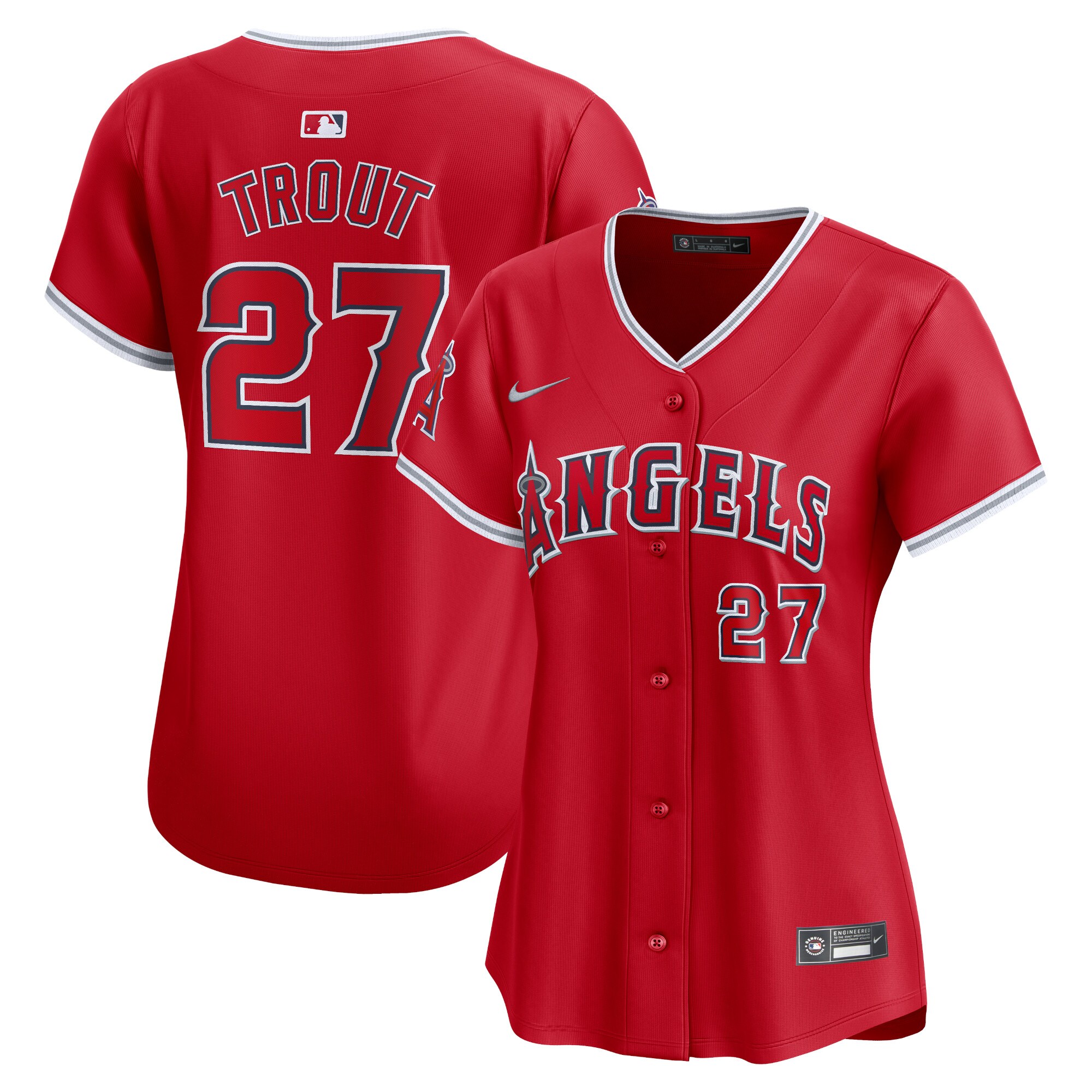Los Angeles Angels Mike Trout Red Alternate Limited Player MLB Jersey Women's