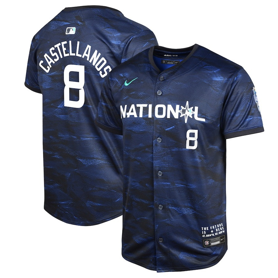 Nick Castellanos 8 National League 2023 All Star Game Limited Royal MLB Jersey Youth