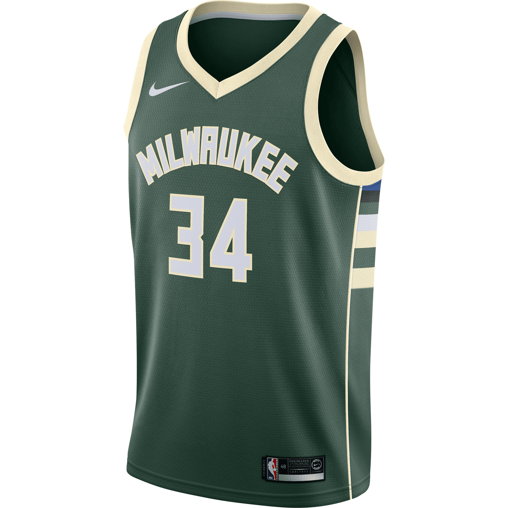 Giannis Antetokounmpo Milwaukee Bucks Swingman Green Icon Edition NBA Jersey Men's