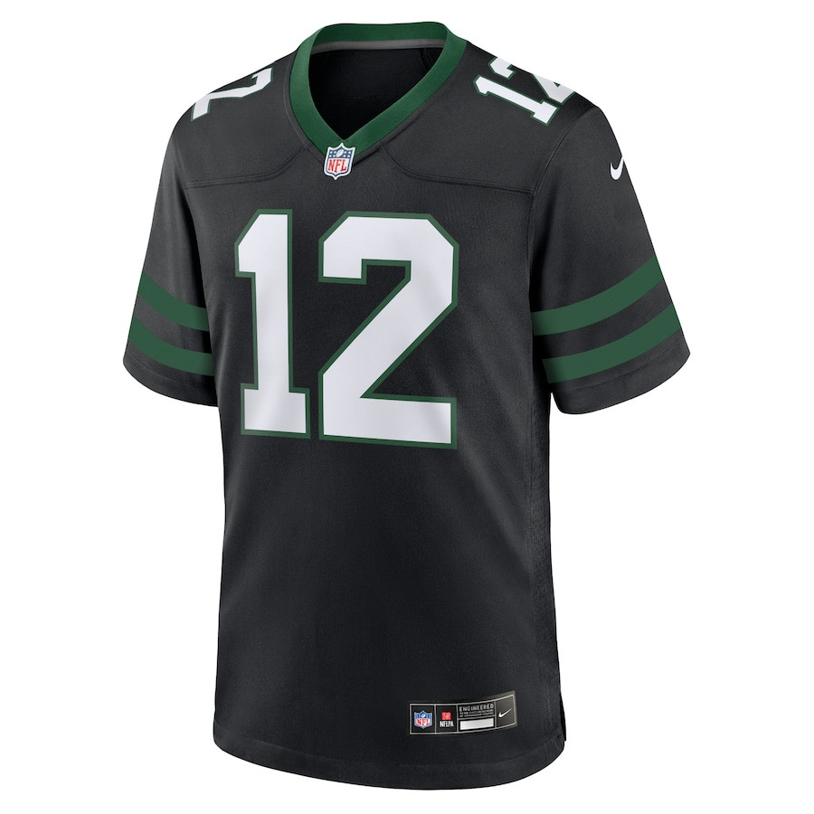 Joe Namath 12 New York Jets Alternate Game Legacy Black NFL Jersey Men's