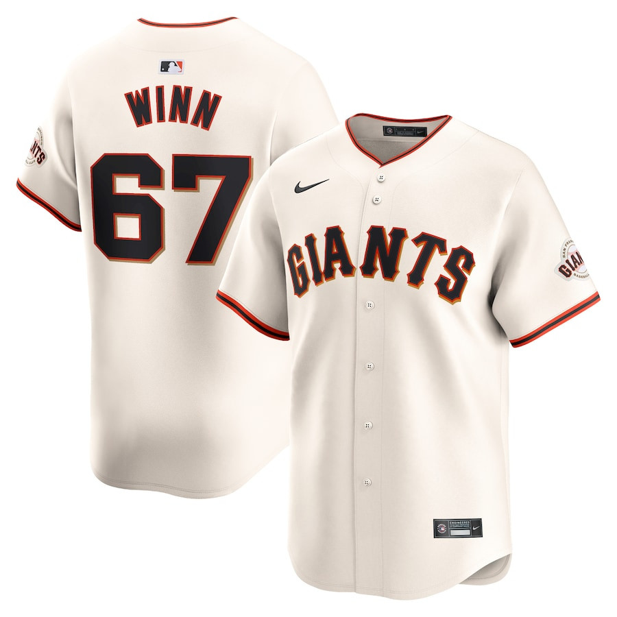 Keaton Winn 67 San Francisco Giants Home Limited Cream MLB Jersey Men's