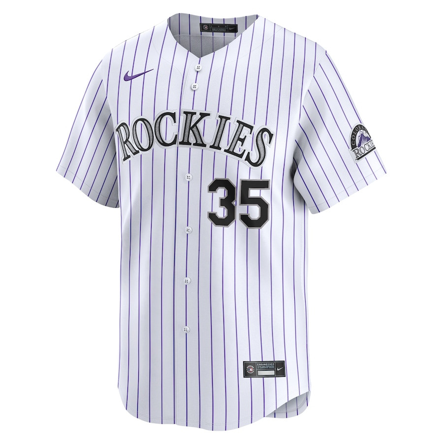 Elias Diaz 35 Colorado Rockies Home Limited White MLB Jersey Men's