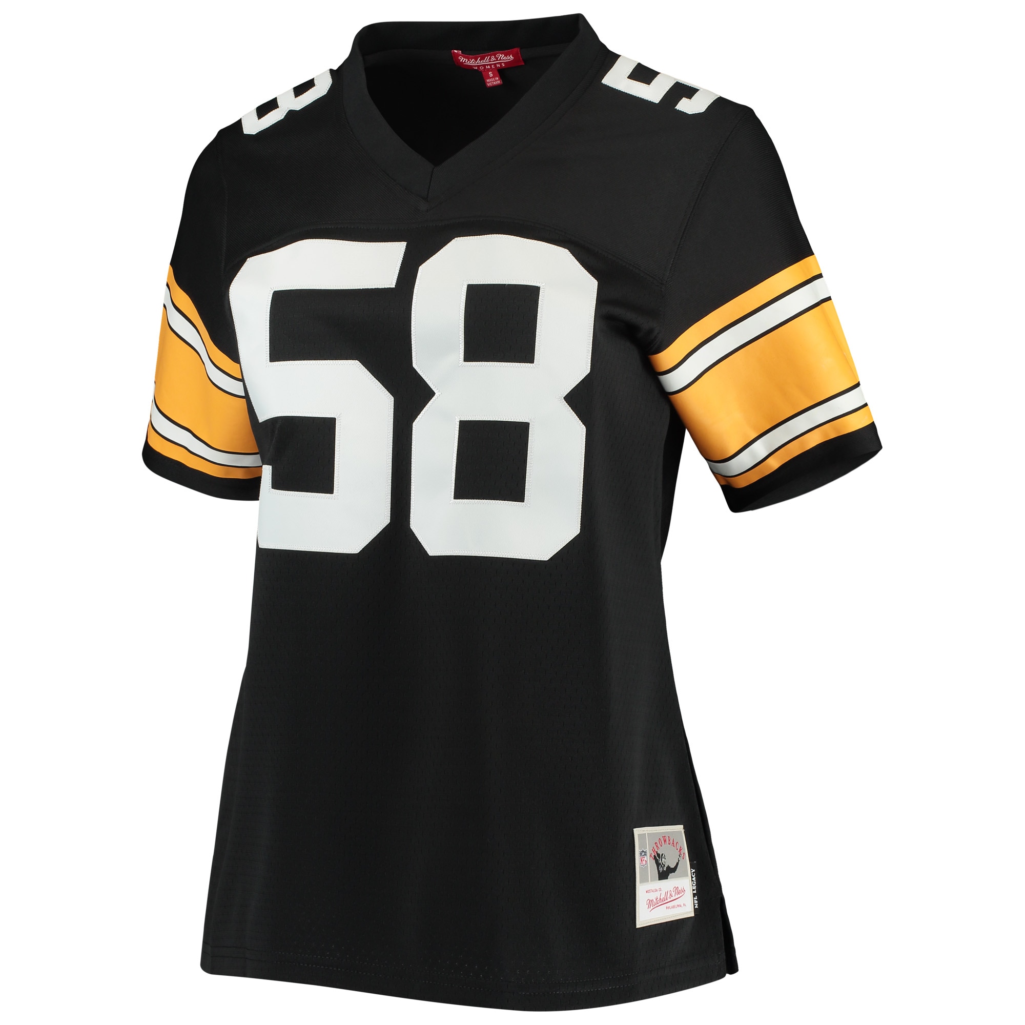 Pittsburgh Steelers Jack Lambert Mitchell Ness Black Legacy Player NFL Jersey Women's