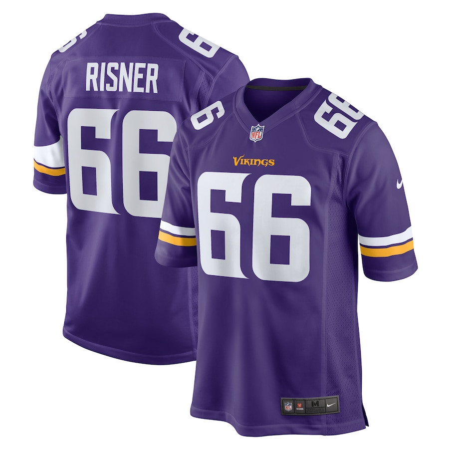 Dalton Risner 66 Minnesota Vikings Game Purple NFL Jersey Men's