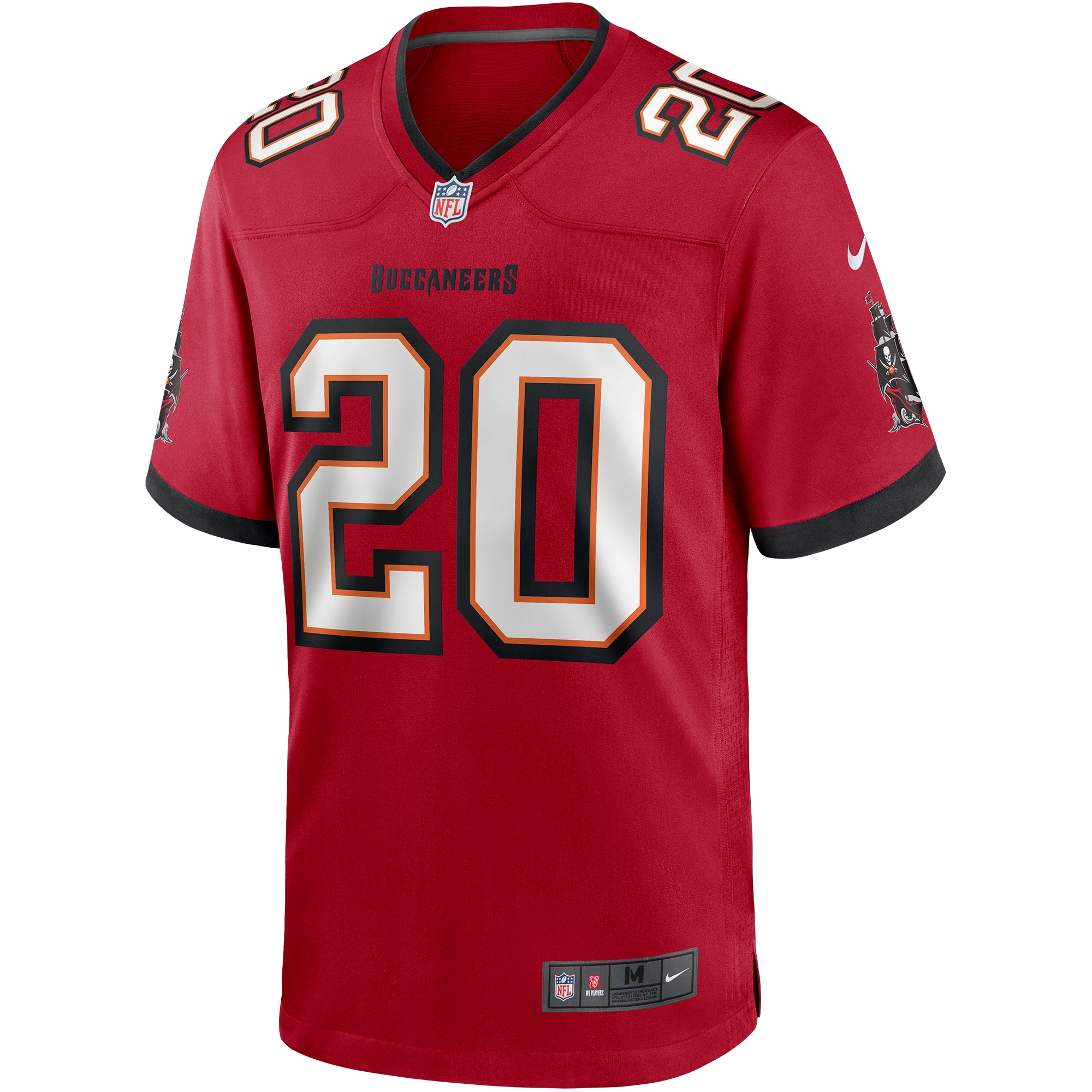 Tampa Bay Buccaneers Ronde Barber Red Game Retired Player NFL Jersey Men's