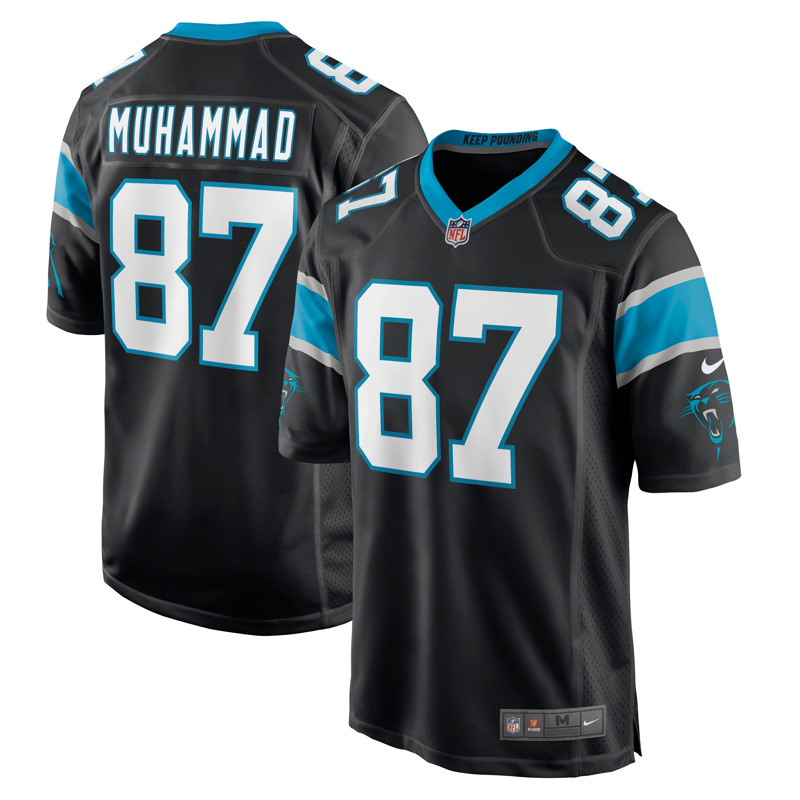 Carolina Panthers Muhsin Muhammad Black Retired Player NFL Jersey Men's