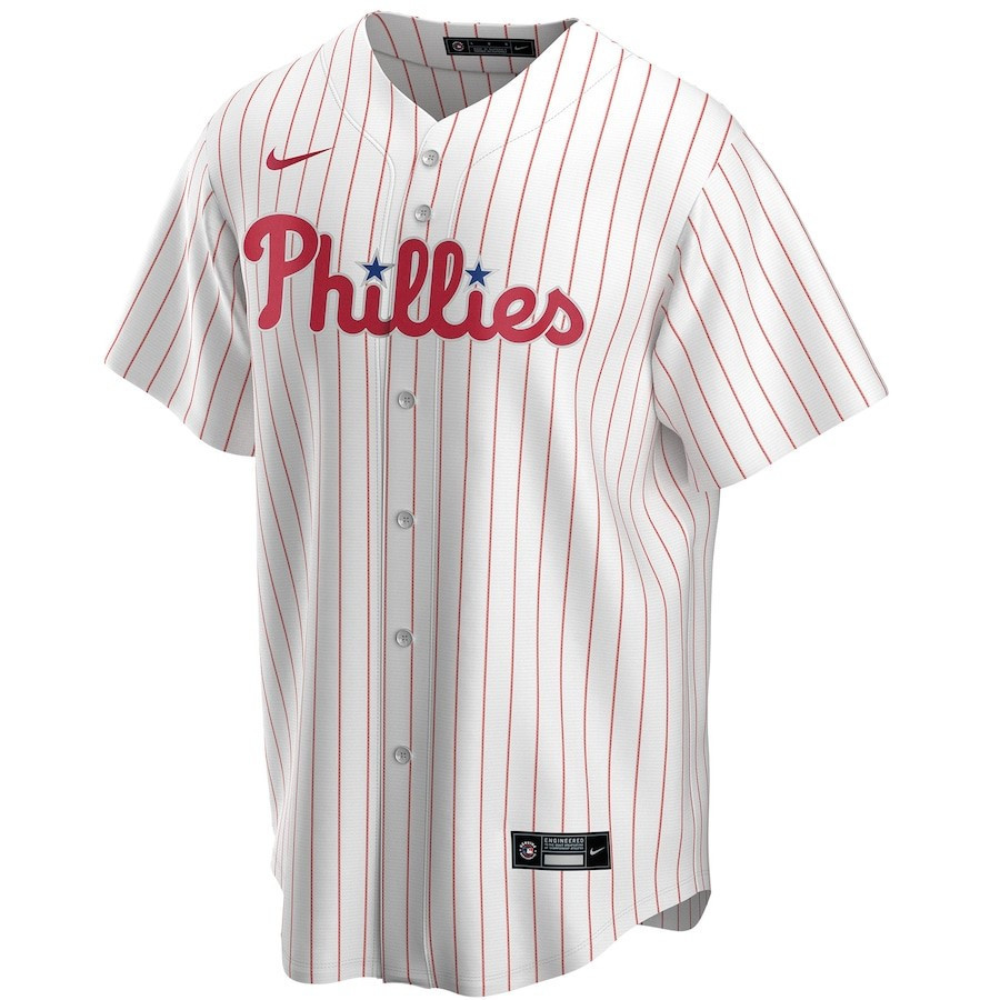Philadelphia Phillies Home Custom White MLB Jersey Men's