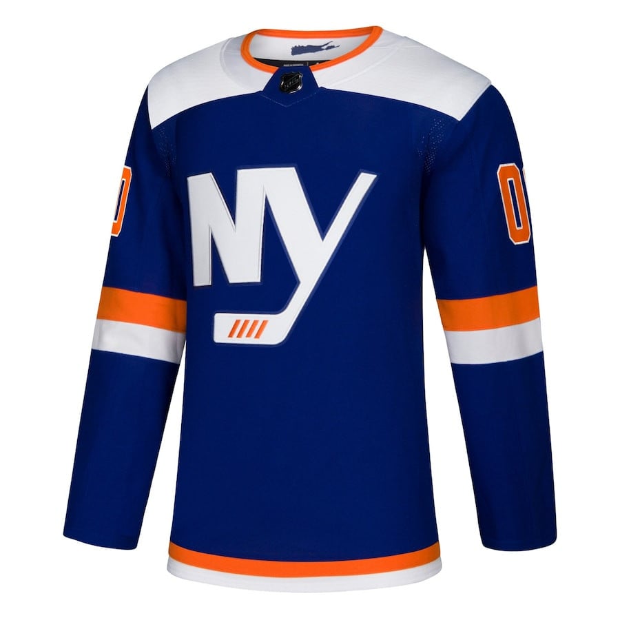 New York Islanders Alternate Custom Blue NHL Jersey Men's