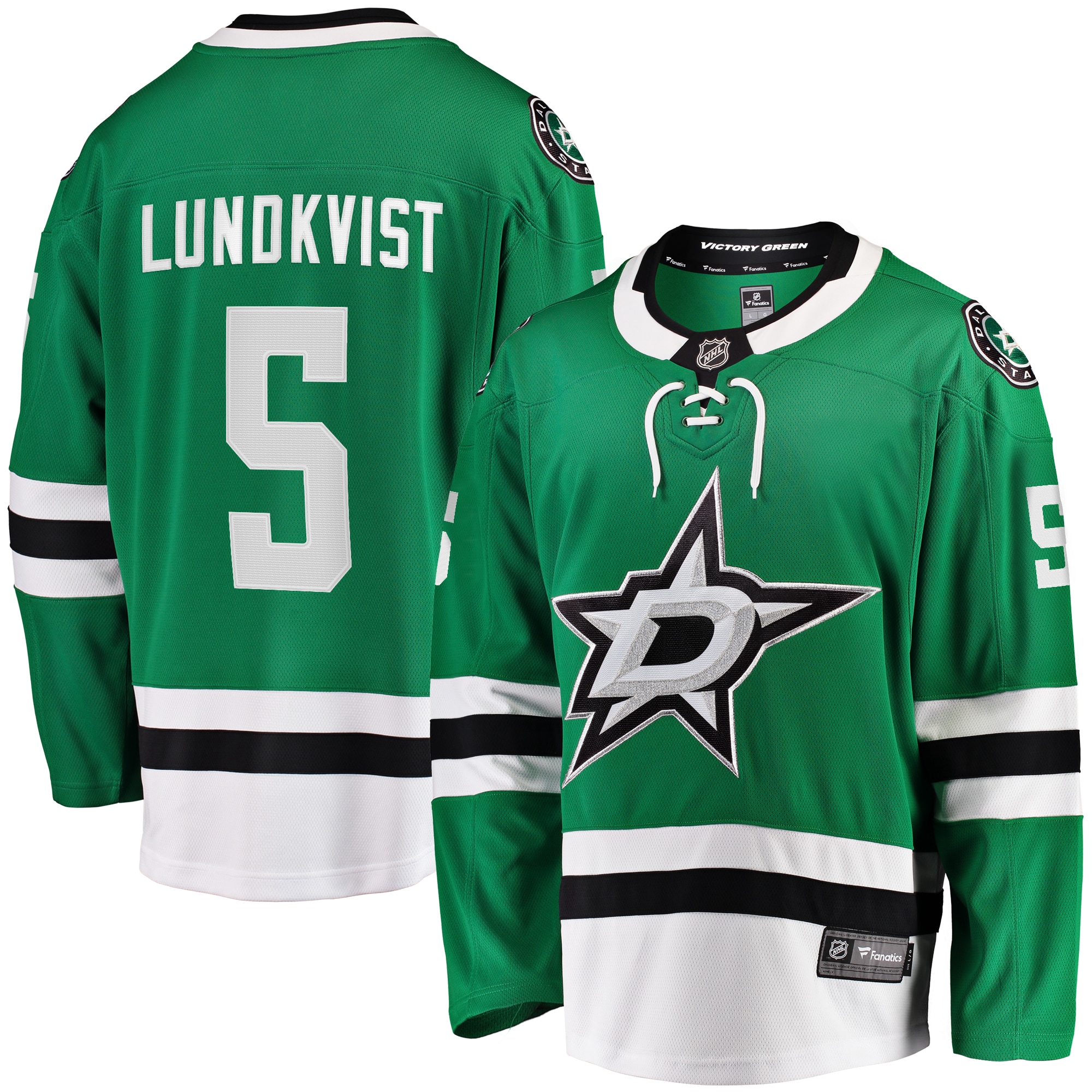 Dallas Stars Nils Lundkvist Kelly Green Home Premier Breakaway Player NHL Jersey Men's