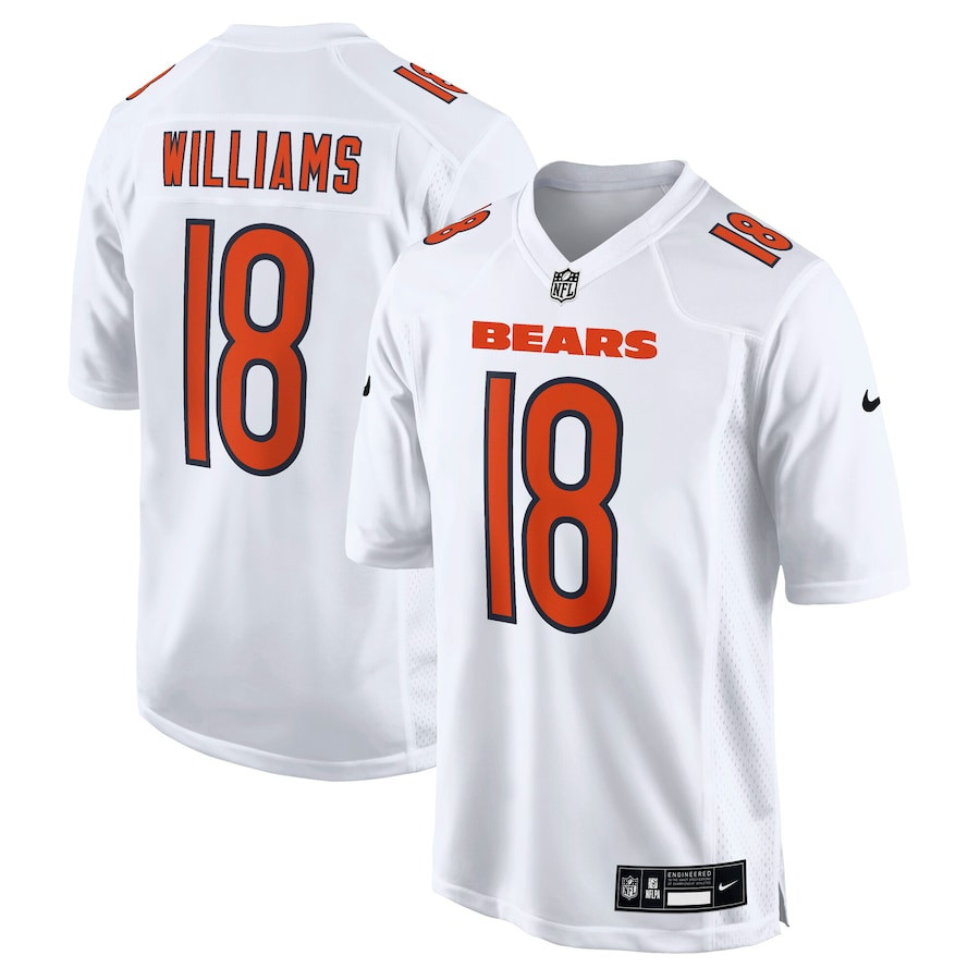 Caleb Williams 18 Chicago Bears Fashion Tundra White NFL Jersey Men's