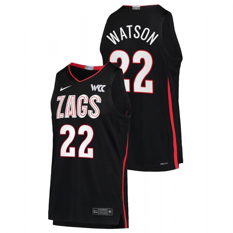 Gonzaga Bulldogs Anton Watson 22 2022 Black College Limited NCAA Jersey Men's
