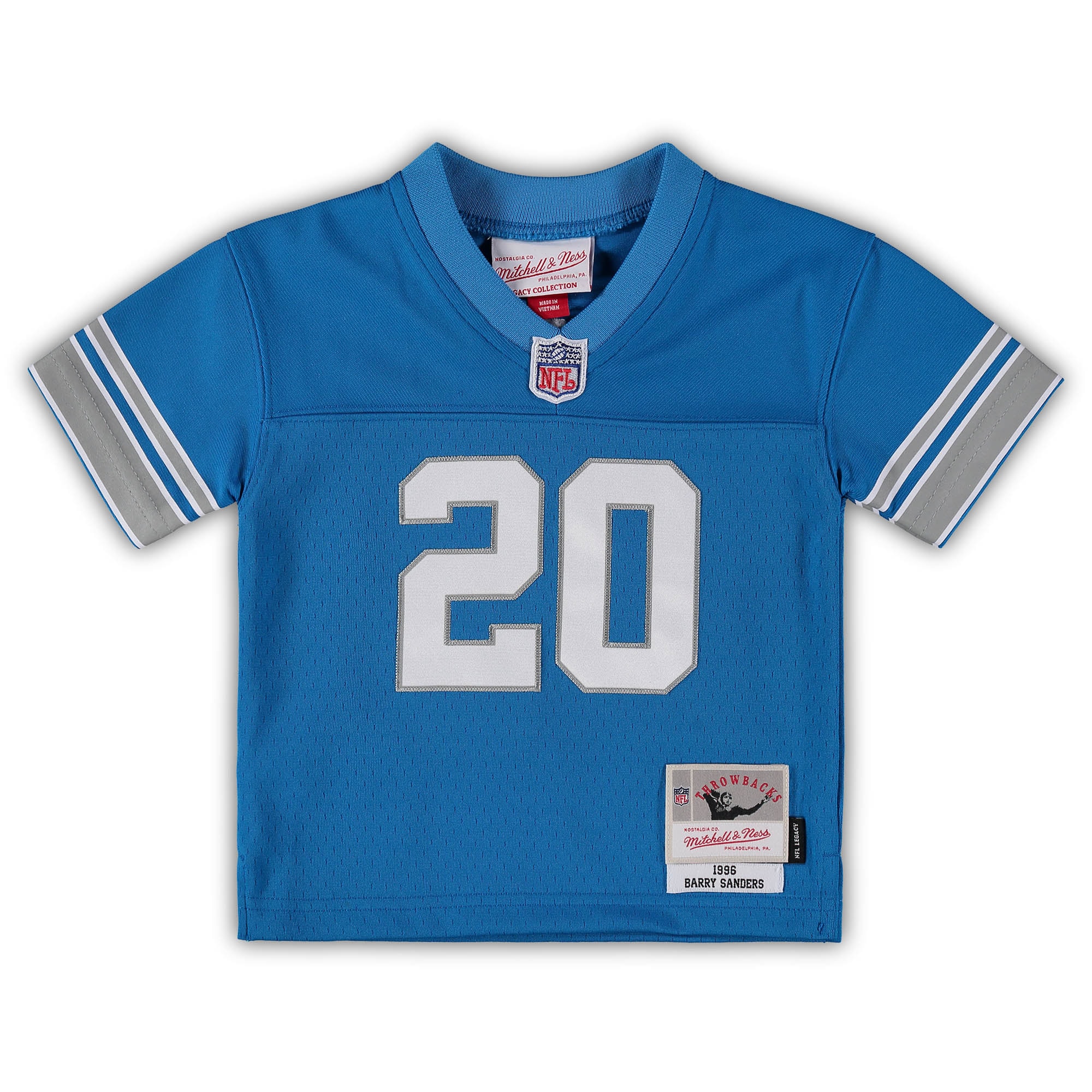 Infant Detroit Lions Barry Sanders Mitchell Ness Blue 1996 Retired Legacy NFL Jersey Men's