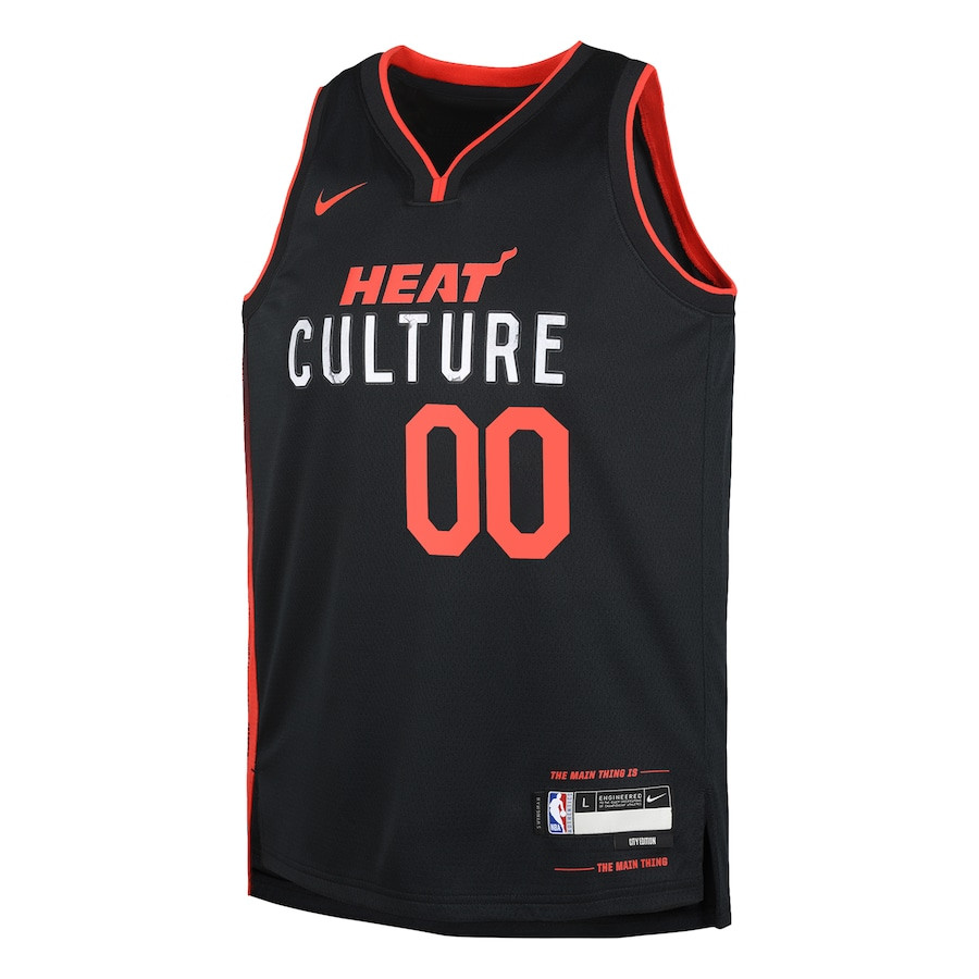 Miami Heat 2023/24 City Edition Swingman Custom Black NBA Jersey Youth