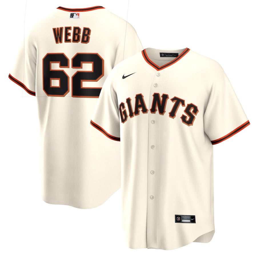 Logan Webb 62 San Francisco Giants White MLB Jersey Men's