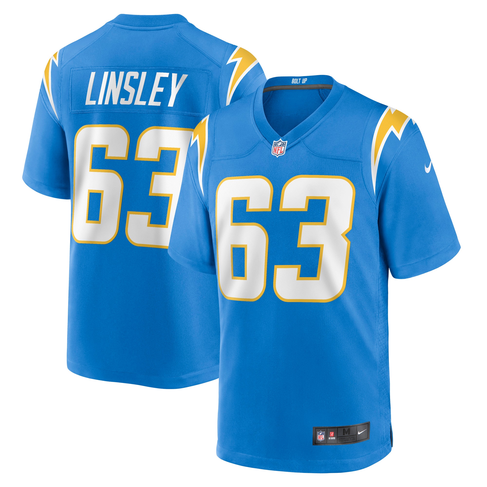 Los Angeles Chargers Corey Linsley Powder Blue Game Player NFL Jersey Men's