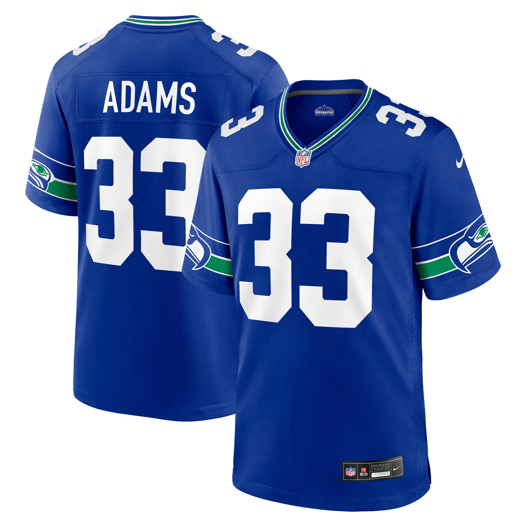 Seattle Seahawks Jamal Adams Royal Throwback Player Game NFL Jersey Men's