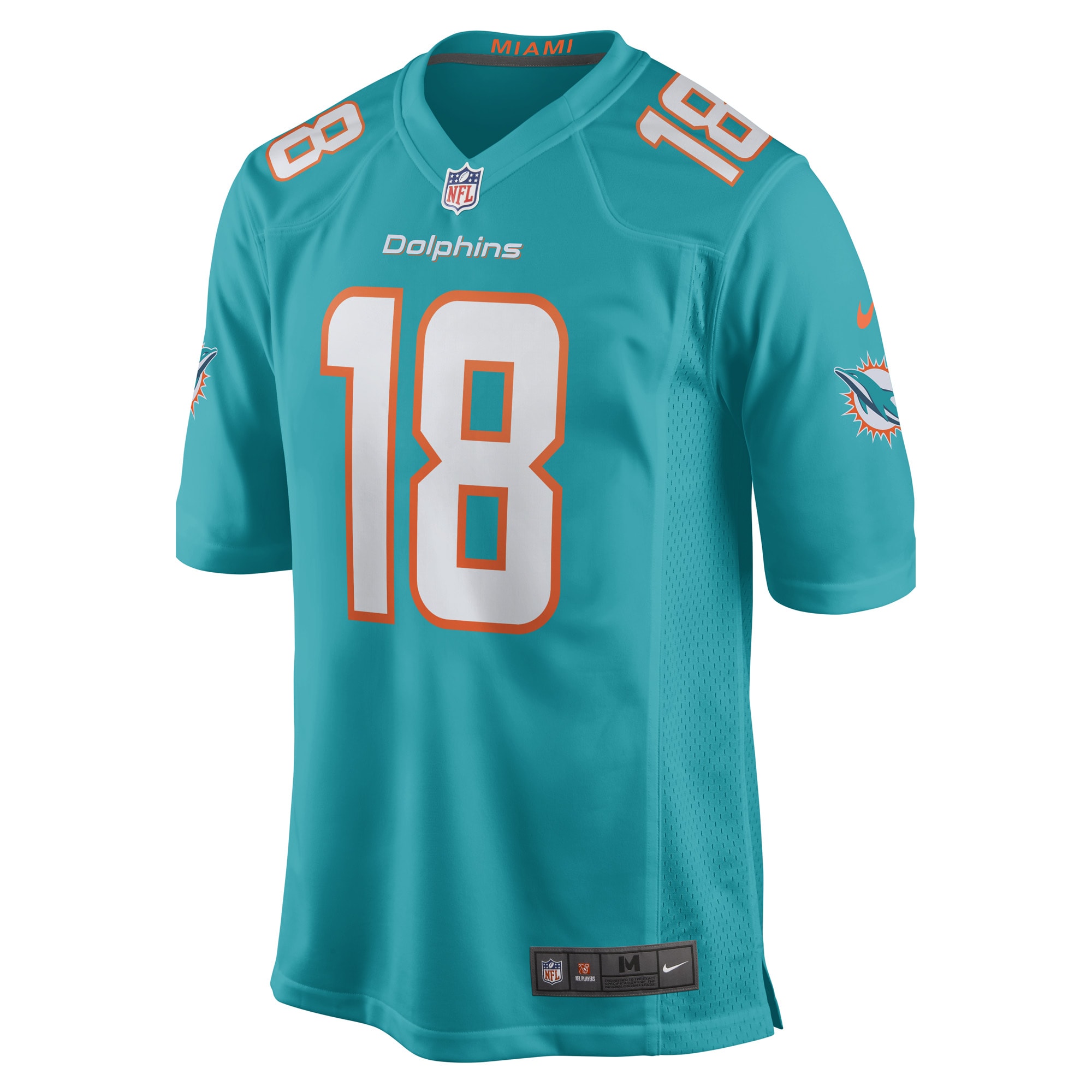 Miami Dolphins Erik Ezukanma Aqua Game Player NFL Jersey Men's