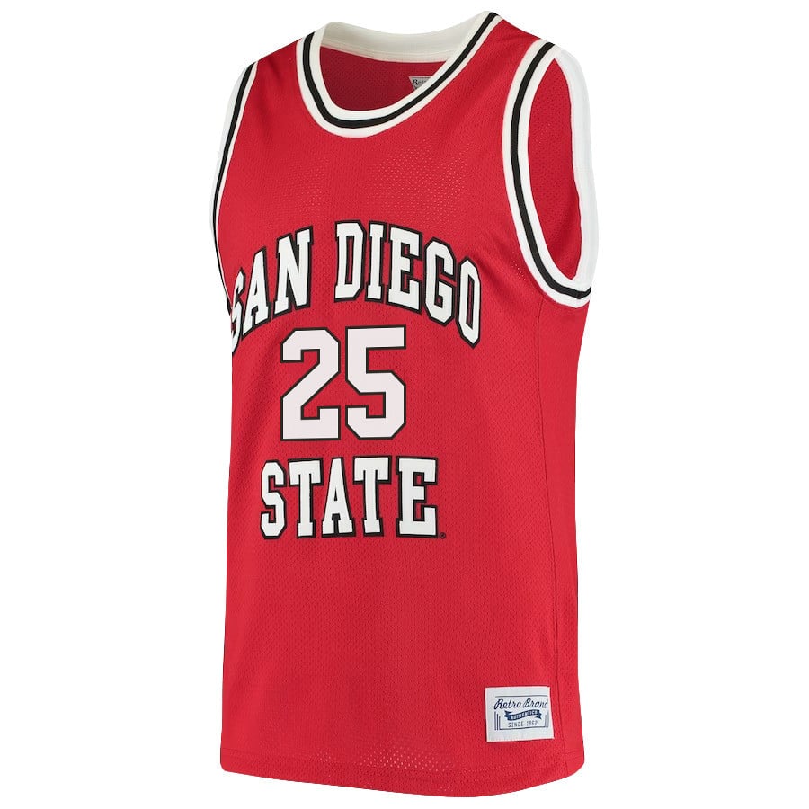 Elijah Saunders 25 San Diego State Aztecs 2023- Red NCAA Jersey Men's