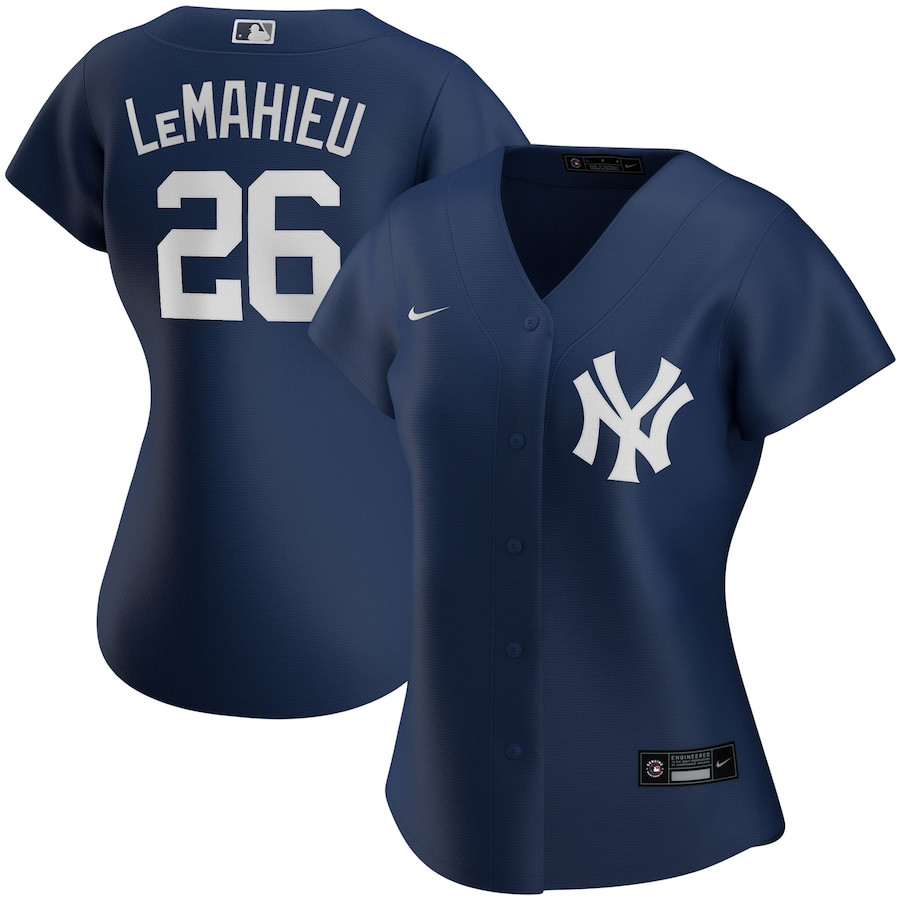 DJ LeMahieu 26 New York Yankees Alternate Navy MLB Jersey Women's