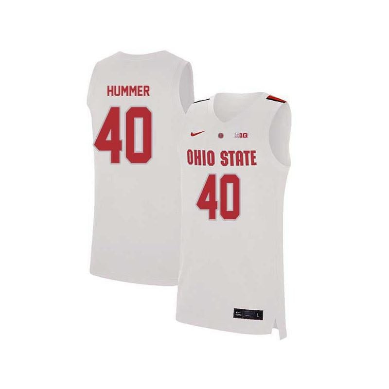 40 Danny Humme White Elite Ohio State Buckeyes NCAA Jersey Men's