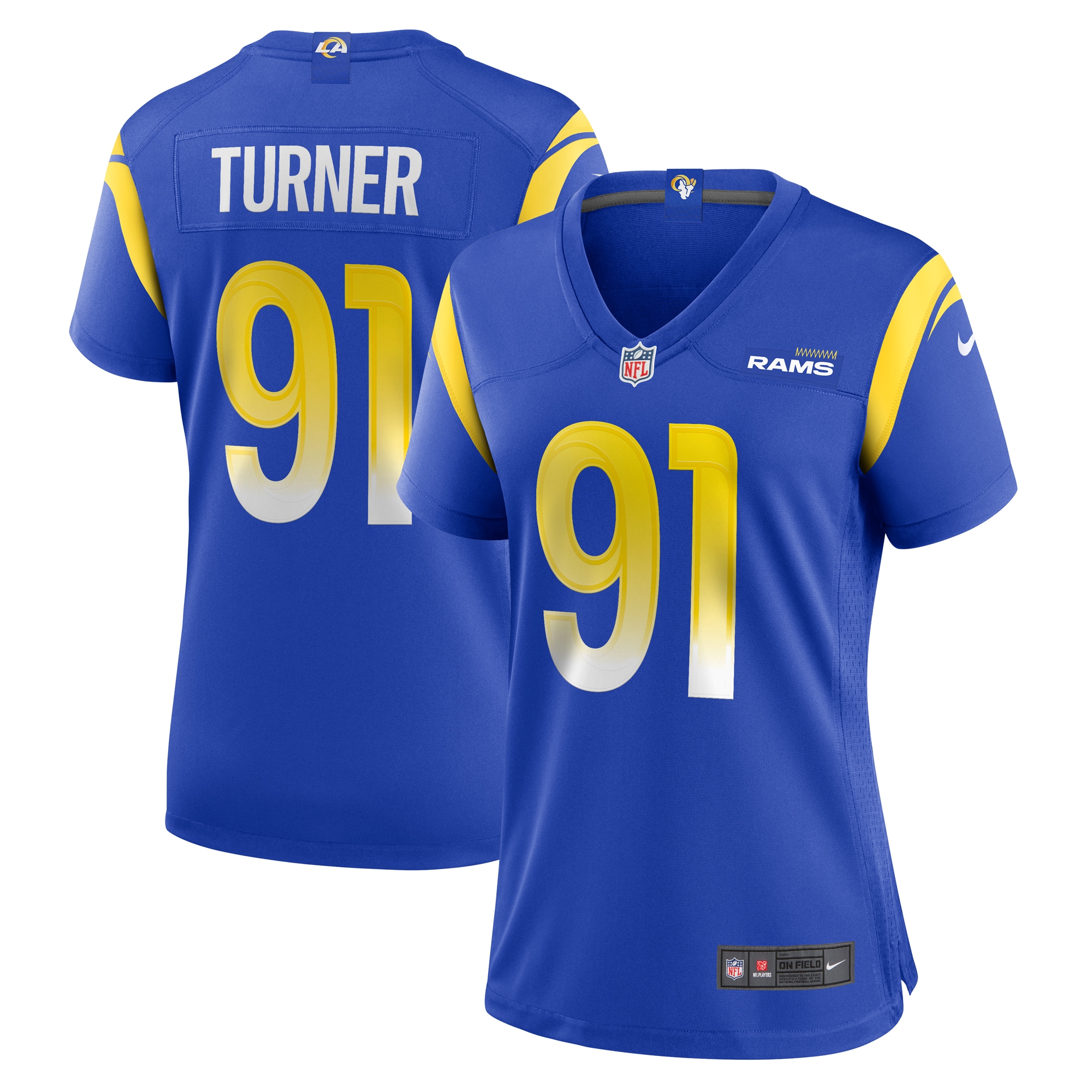 Los Angeles Rams Kobie Turner Royal Home Game NFL Jersey Women's