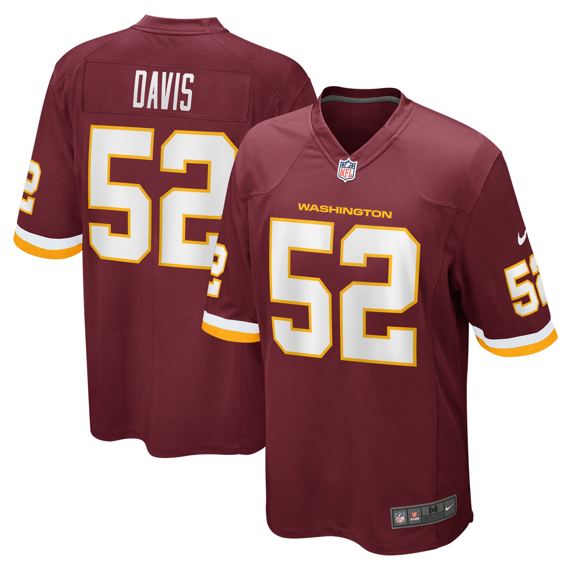 Washington Commanders Team Jamin Davis Burgundy Game NFL Jersey Men's