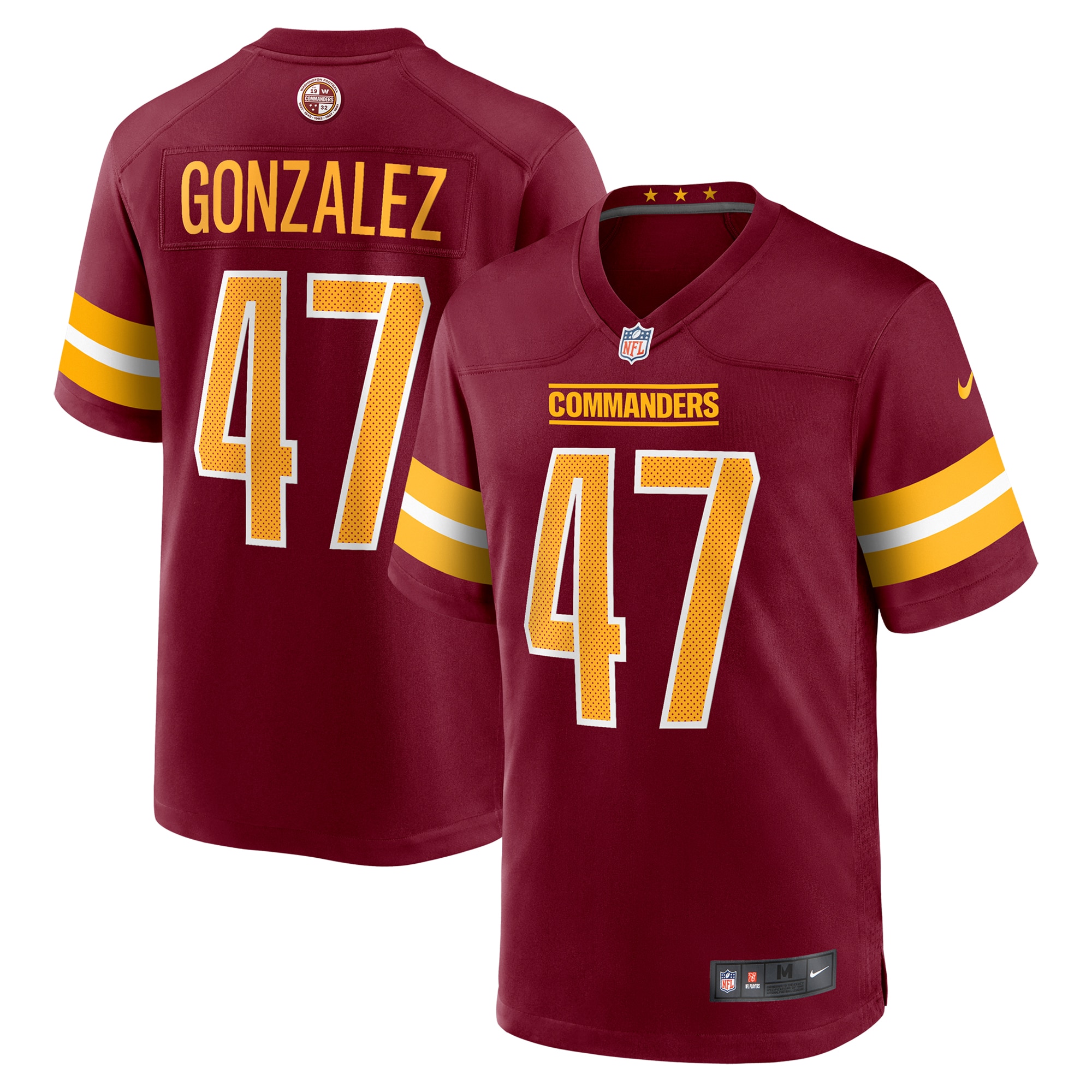 Washington Commanders Zane Gonzalez Burgundy Game NFL Jersey Men's