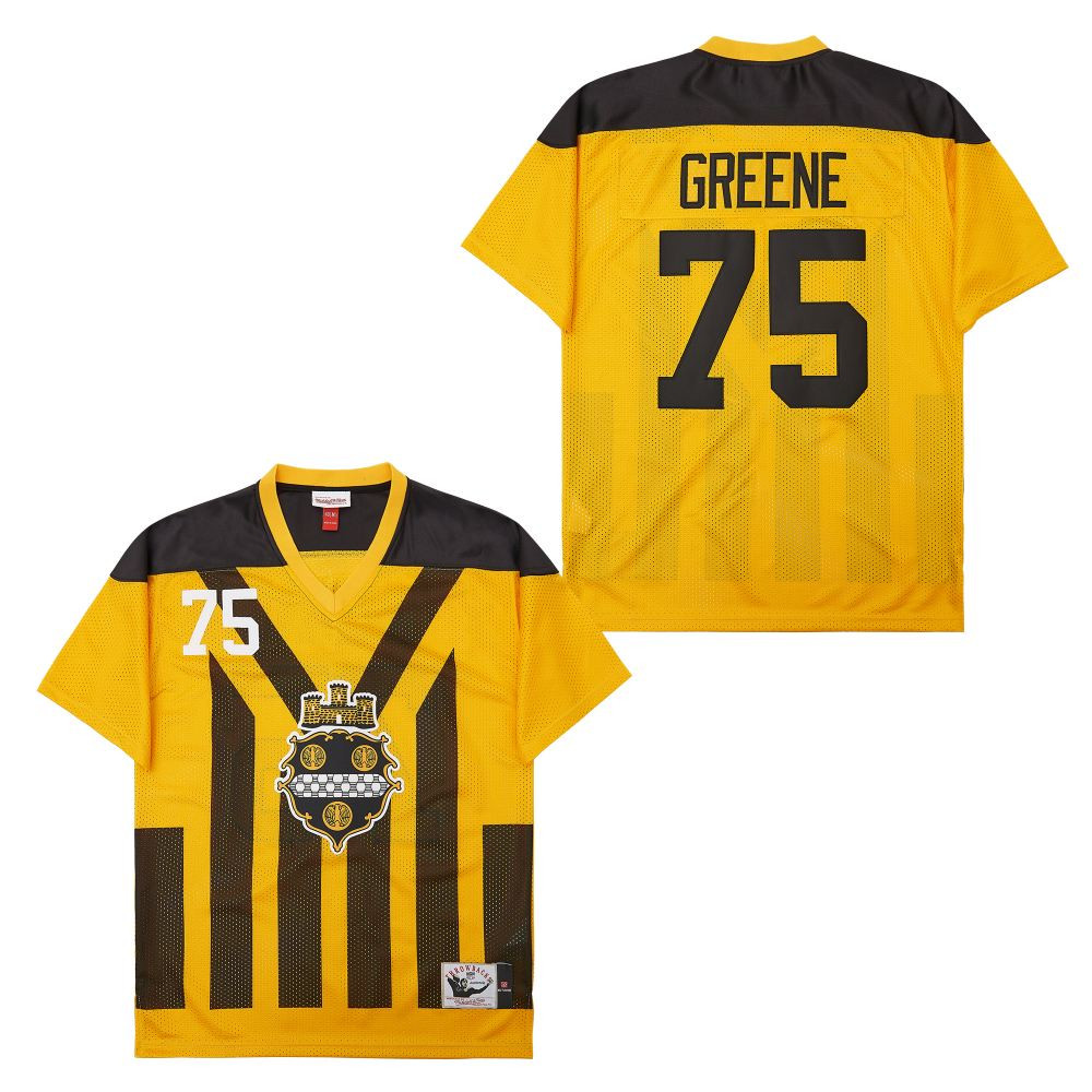 Joe Greene 75 Pittsburgh Steelers Retro Throwback Legacy Black/Yellow NFL Jersey Men's