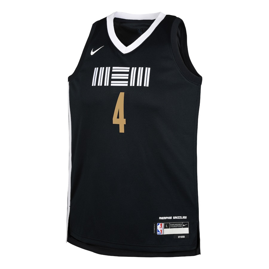 Steven Adams 4 Memphis Grizzlies 2023/24 City Edition Swingma Black NBA Jersey Youth