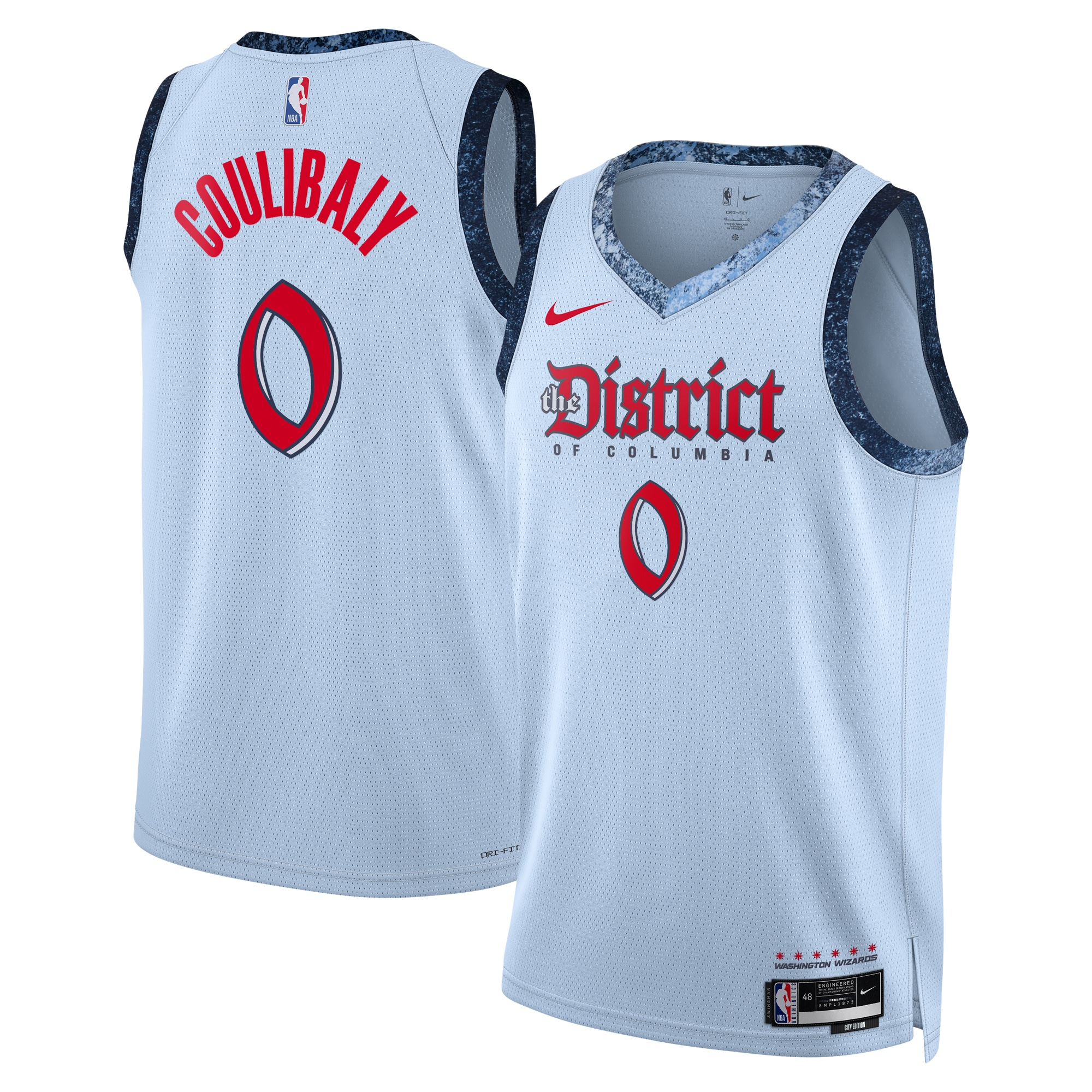 Washington Wizards City Edition Swingman 2024 Blue Bilal Coulibal Unisex NBA Jersey Unisex