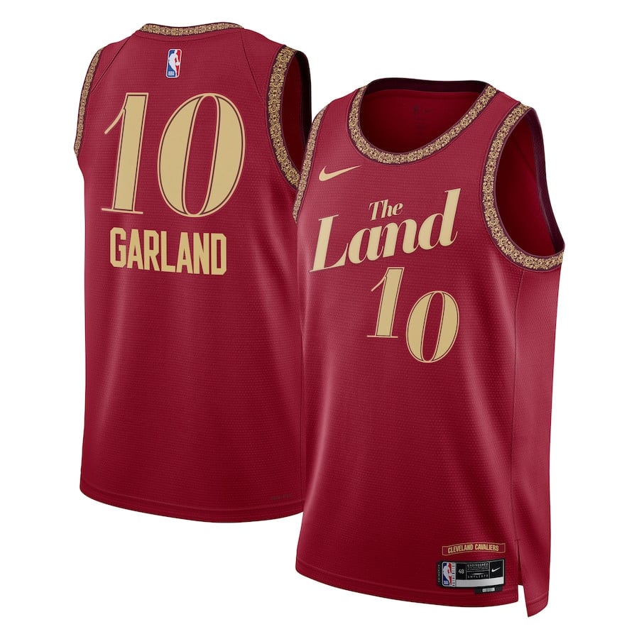 Darius Garland 10 Cleveland Cavaliers 2023/24 City Edition Swingman Wine NBA Jersey Men's