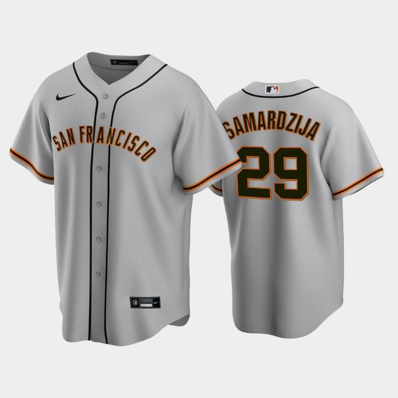 San Francisco Giants 29 Jeff Samardzija Gray Road MLB Jersey Men's