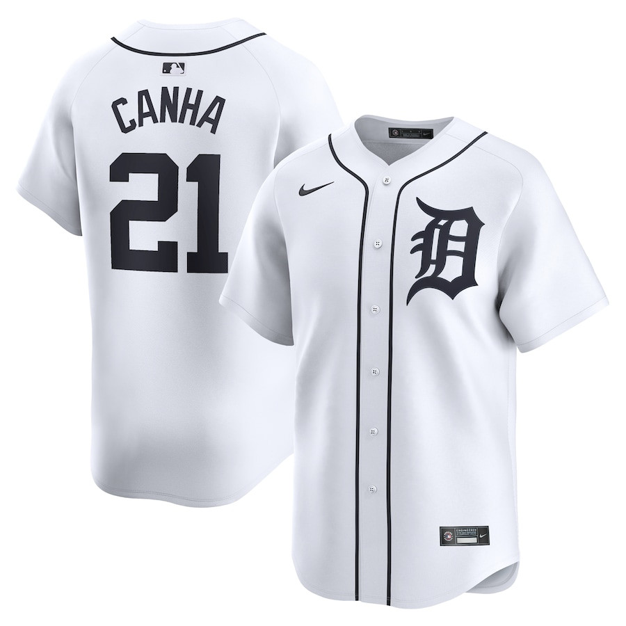 Mark Canha 21 Detroit Tigers Home Limited Player White MLB Jersey Men's