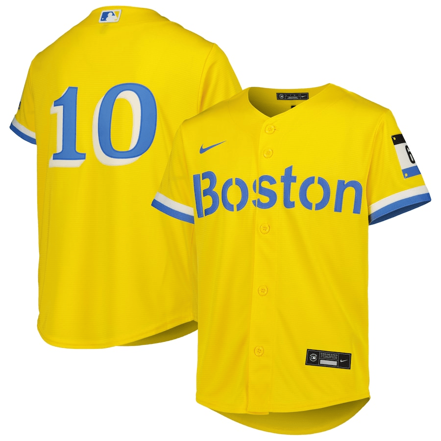 Trevor Story 10 Boston Red Sox City Connect Gold MLB Jersey Youth