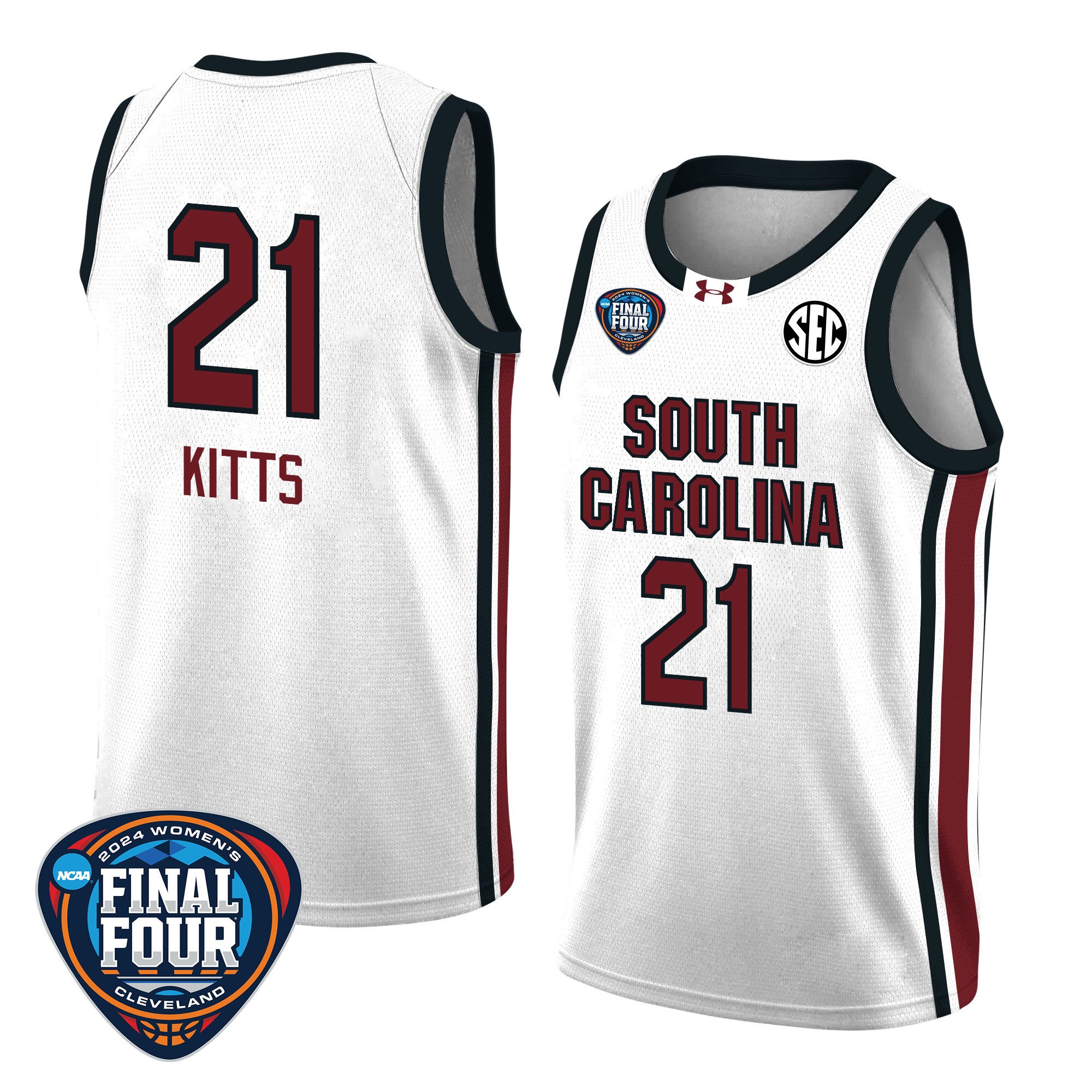 Chloe Kitts 21 South Carolina 2024 Final Four Patch Unisex NCAA Jersey Unisex