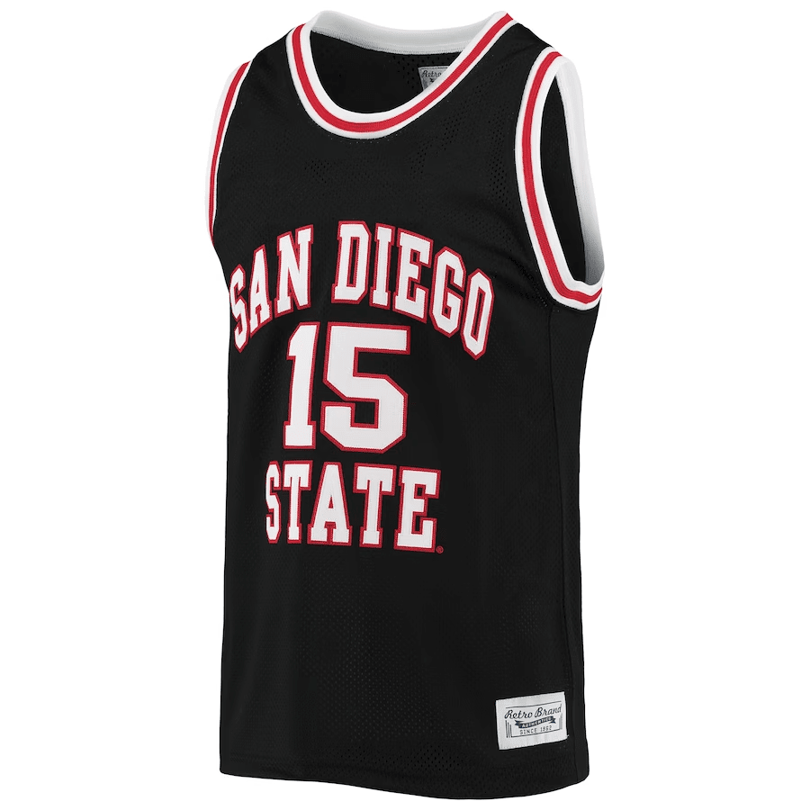 Kawhi Leonard 15 San Diego State Aztecs Black NCAA Jersey Men's