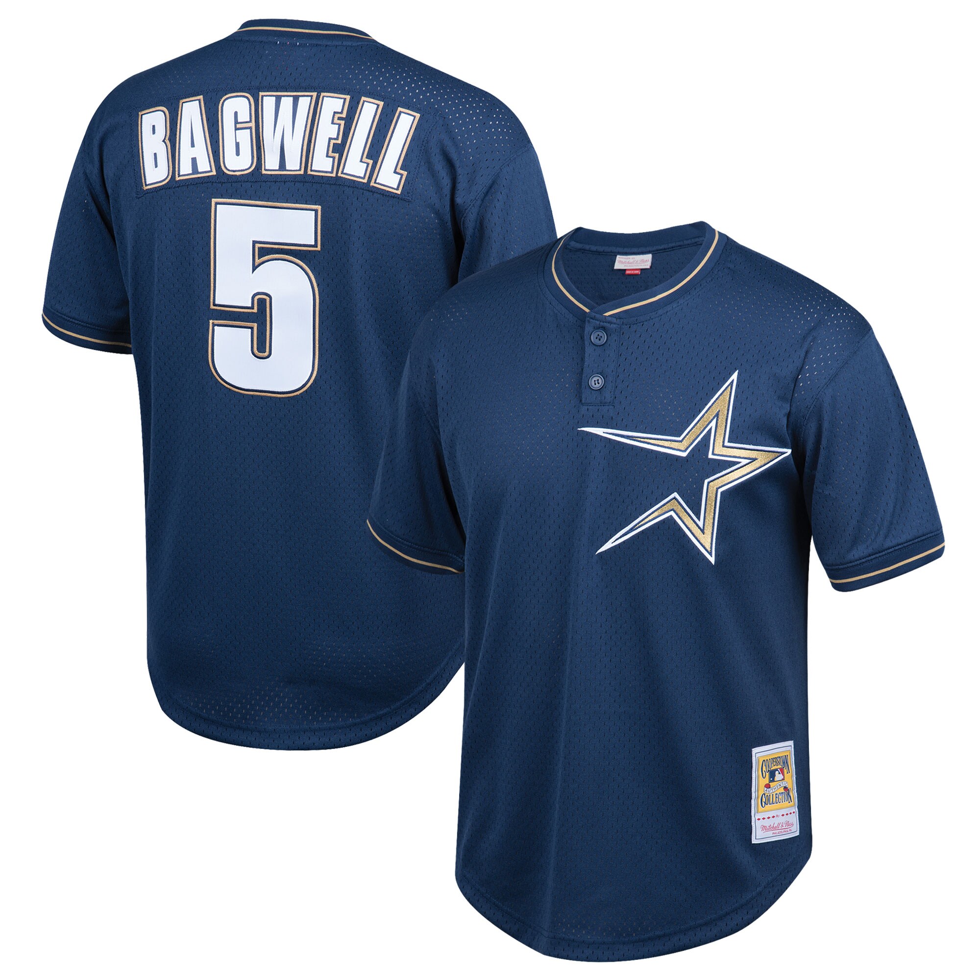 Houston Astros Jeff Bagwell Mitchell Ness Navy Cooperstown Collection Mesh Batting Practice MLB Jersey Youth