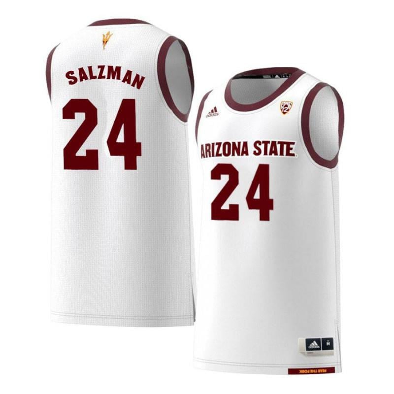 24 Jordan Salzma White Retro Arizona State Sun Devils NCAA Jersey Men's