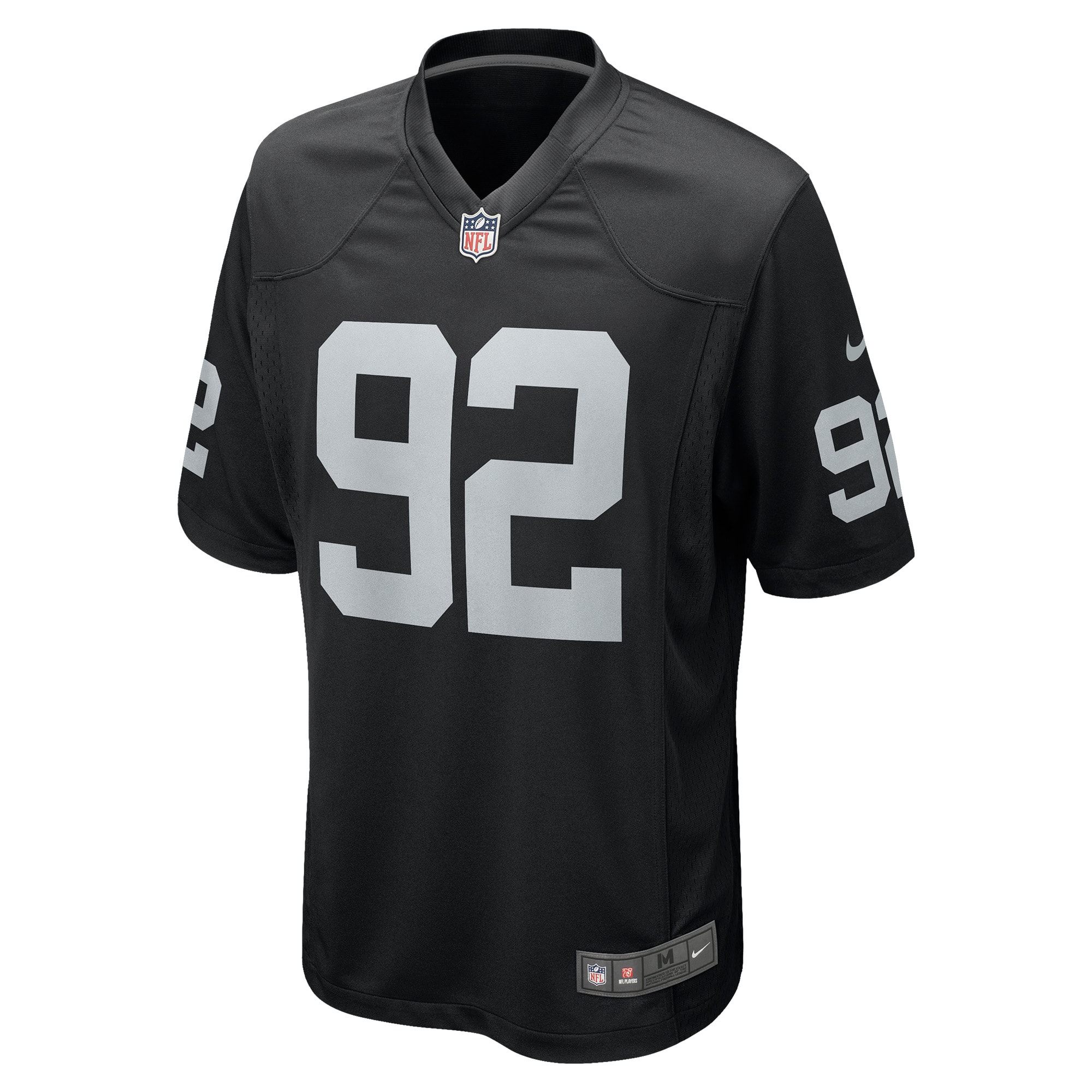 Las Vegas Raiders Richard Seymour Black Retired Player Game NFL Jersey Men's